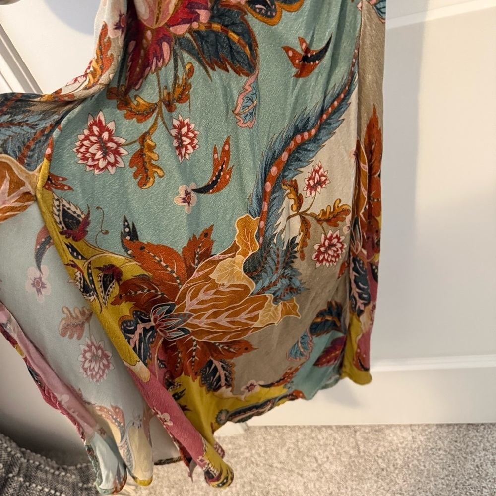 Anthropologie bl-nk slip Floral Midi Dress size 6 - Picture 7 of 9